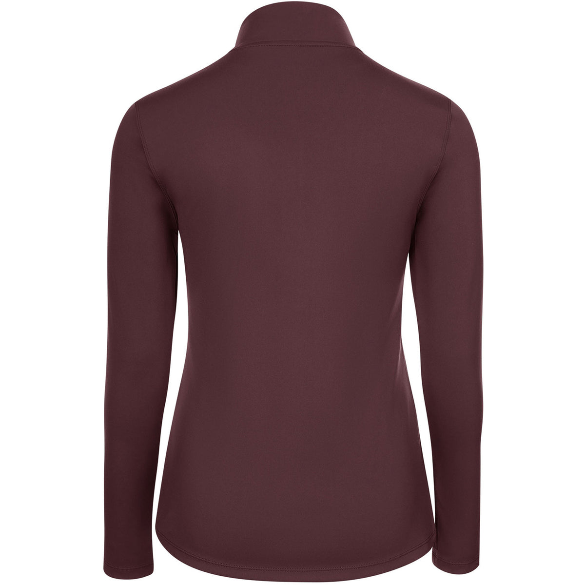 Achterzijde van de bordeauxrode Indian Maharadja Performance halfzip