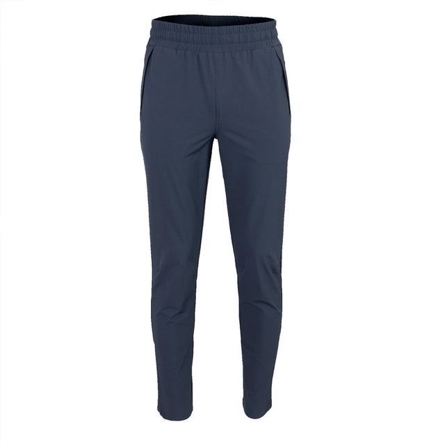 Vooraanzicht van de donkerblauwe Indian Maharadja Plyo Flex trainingsbroek met elastische taille