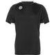 Vooraanzicht van het zwarte Indian Maharadja Tech Tee jongensshirt met wit logo op de borst