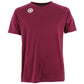 Vooraanzicht van het bordeauxrode Indian Maharadja Tech Tee jongensshirt met borstlogo
