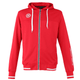 Vooraanzicht van het rode Indian Maharadja Tech Hooded vest met rits, capuchon en witte koorden