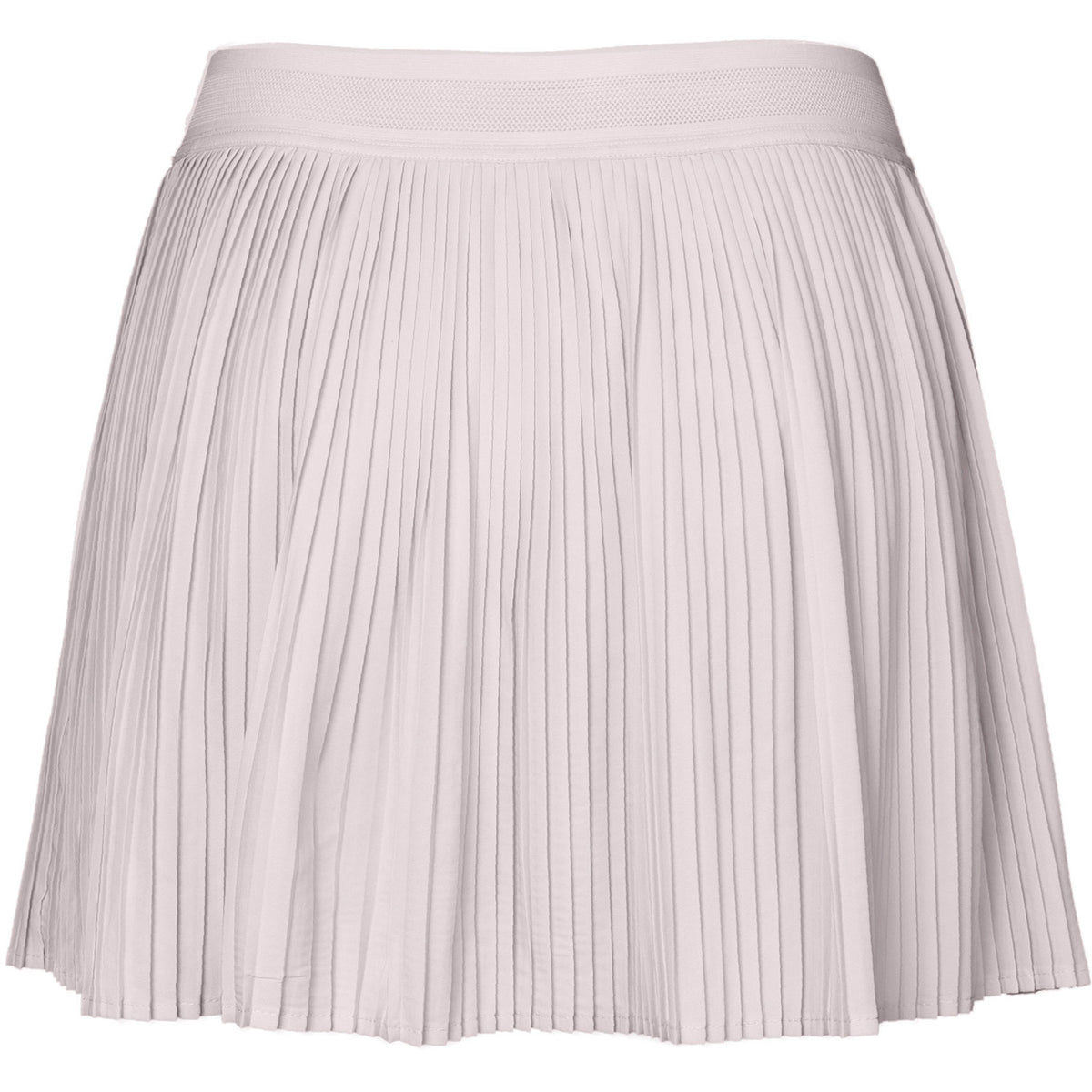 Achterzijde van de lichtroze Indian Maharadja geplooide tennisrok