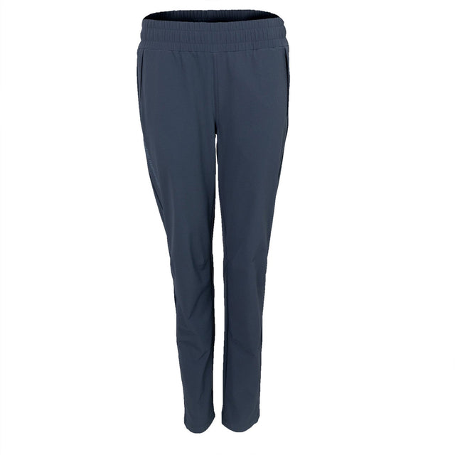 Vooraanzicht van de donkerblauwe Indian Maharadja Plyo Flex damesbroek met elastische taille
