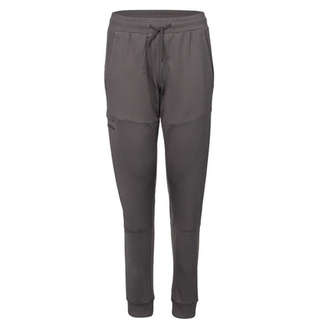 Indian Maharadja Cargo broek voor dames in grijsbruin, vooraanzicht met trekkoord in de taille