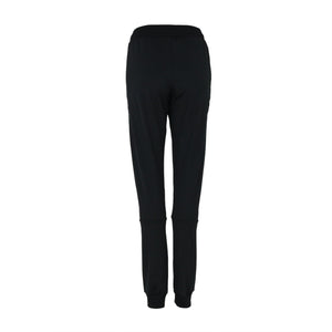 Zwarte Indian Maharadja Cargo broek voor dames, achteraanzicht met elastische enkelboorden