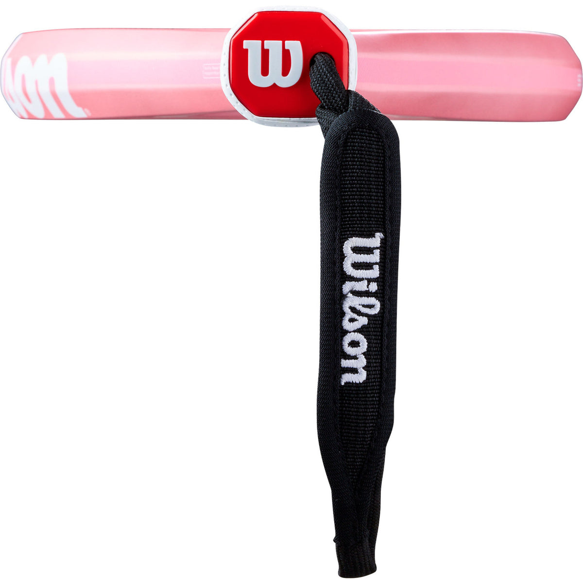 Roze Wilson Blade LS V4 met zwarte Wilson-polsband