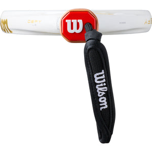Wilson Defy LS SE V1 padelracket met zwarte Wilson-polsband