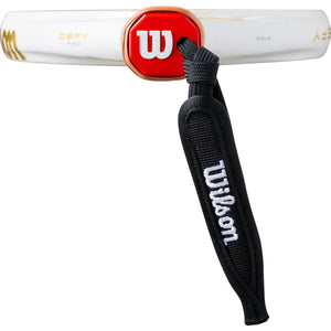 Wilson Defy Pro SE V1 padelracket met zwarte Wilson-polsband