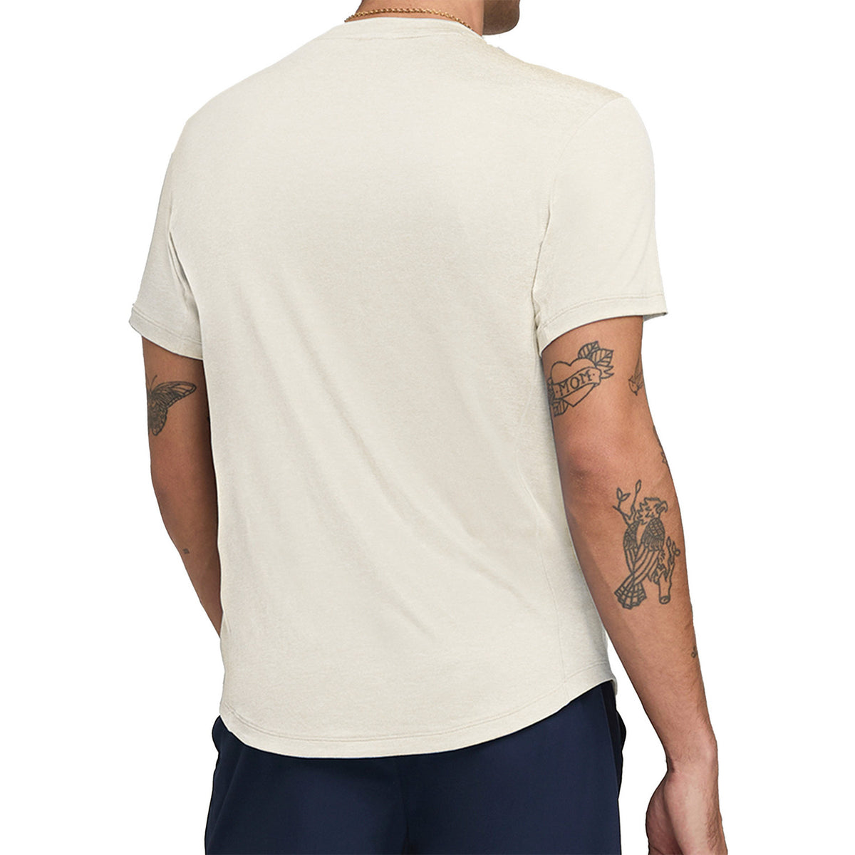 Achterzijde van het beige Wilson Everyday Performance T-shirt voor heren