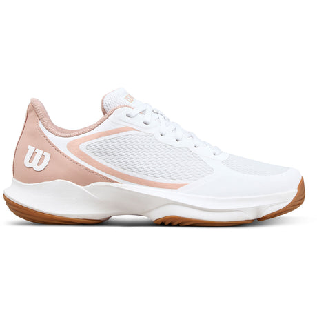 Wilson Hurakn Lite W 26 damespadelschoen in wit met poederroze, zijaanzicht