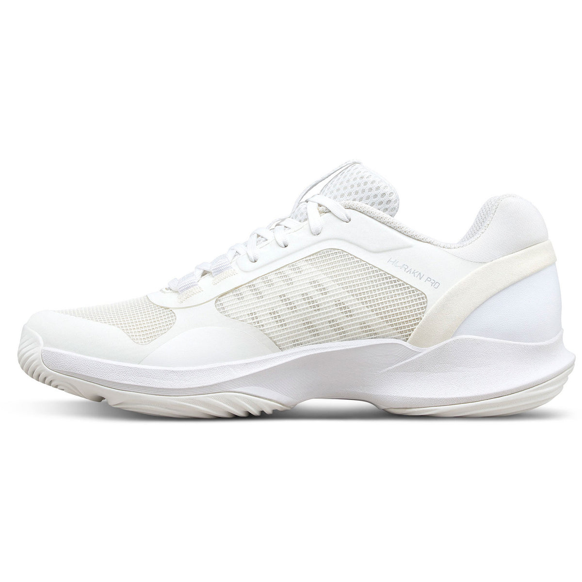 Binnenzijde van de witte Wilson Hurakn Pro V2 W 26 met beige inzet