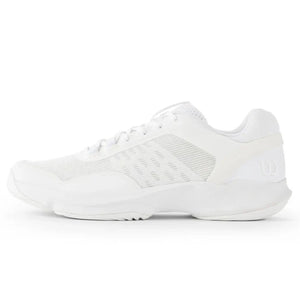 Binnenzijde van de volledig witte Wilson Hurakn Pro V2 padelschoen