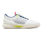 Wilson Intrigue Tour in wit met blauw en neongeel, zijaanzicht buitenkant