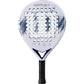 Wilson Optix Lite V2 padelracket in wit met donkerblauw, vooraanzicht