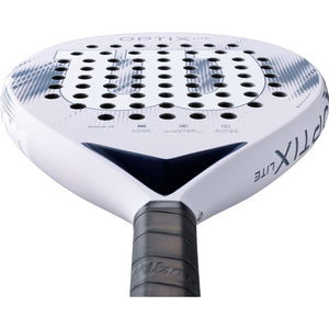 Bovenaanzicht van het Wilson Optix Lite V2 met Optix Lite-opdruk op de framerand
