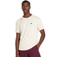Wilson Serve Out T-shirt in gebroken wit gedragen met bordeauxrode short
