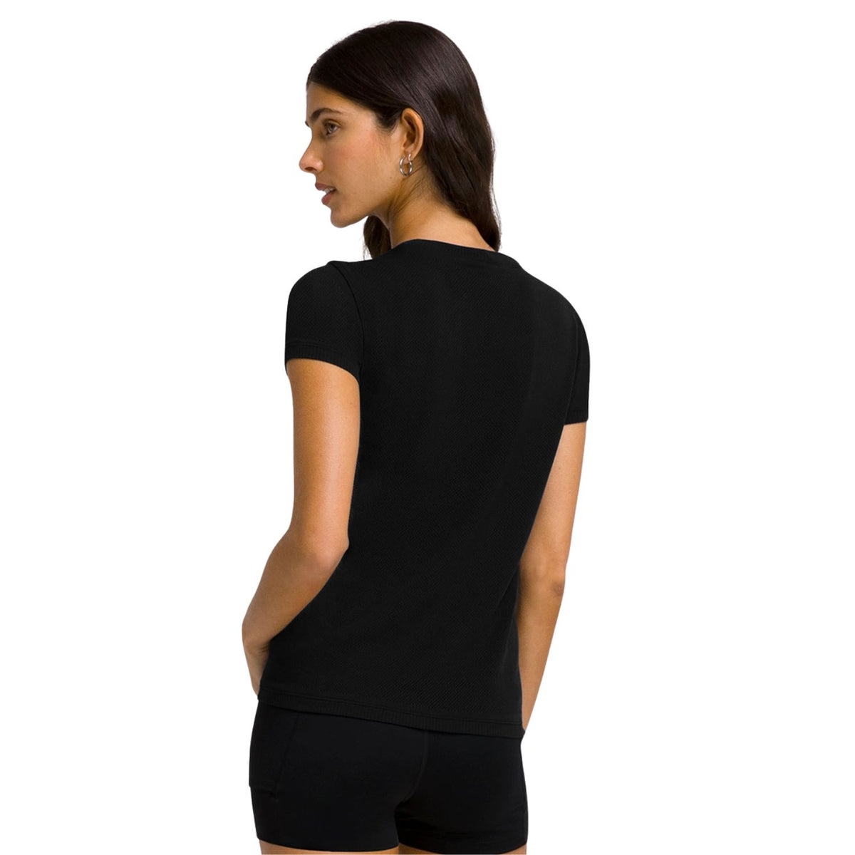 Achterzijde van het zwarte Wilson Pro Seamless T-shirt voor dames
