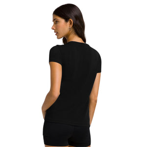 Achterzijde van het zwarte Wilson Pro Seamless T-shirt voor dames