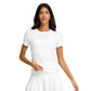 Wit Wilson Pro Seamless T-shirt voor dames met witte plisserok, vooraanzicht