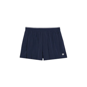 Donkerblauwe Wilson Velocity plisseshort plat gefotografeerd