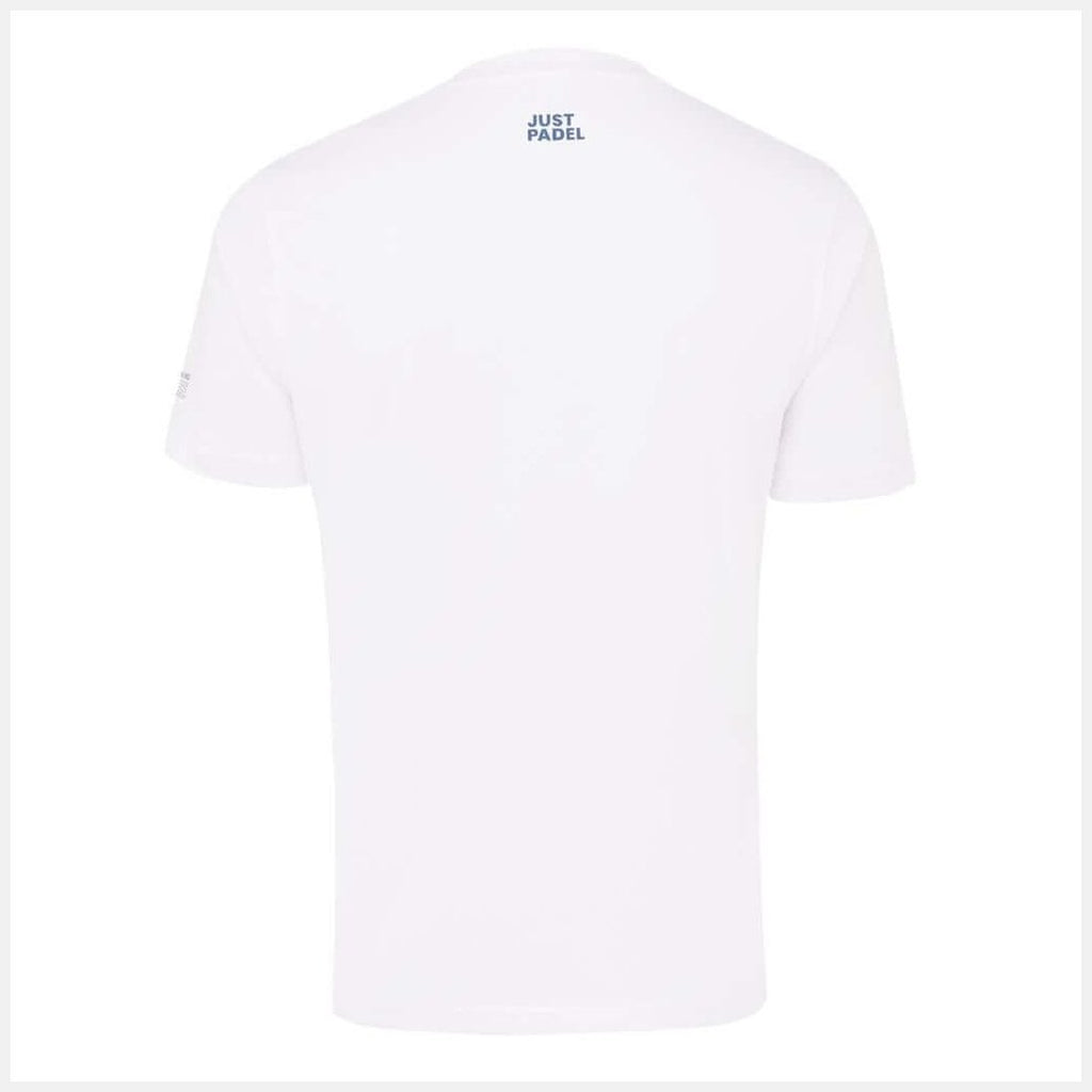 Padel Shirt Justpadel Wit achterzijde